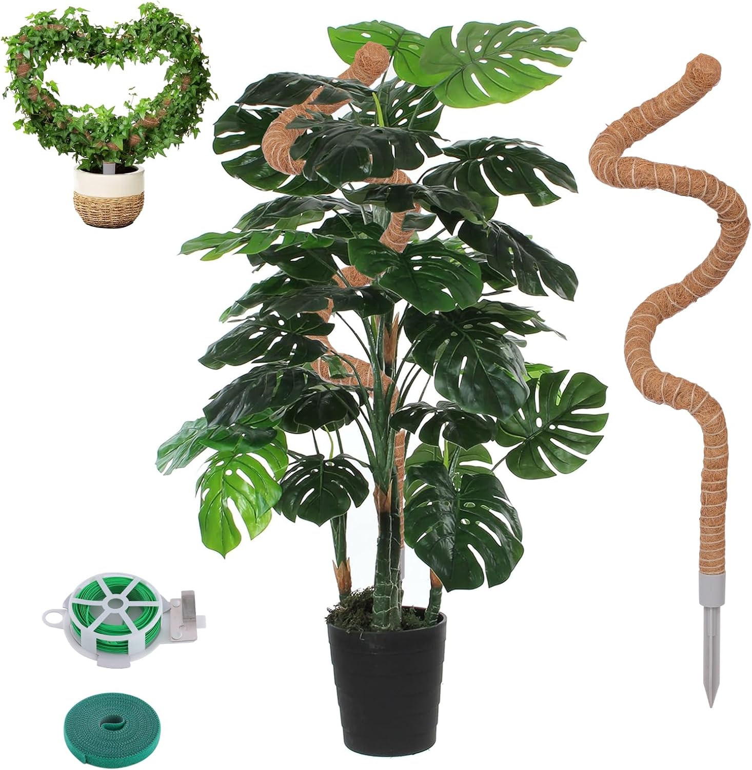 1 Pack Moss Pole, 28 Inch Monstera Plant Support, Moss Poles for Climbing Plants Indoor DIY, Coco Coir Plant Pole Moss Plant Stick Support Stake Kit for Potted Plants, Pothos, Philodendron-VerdiqueGarden