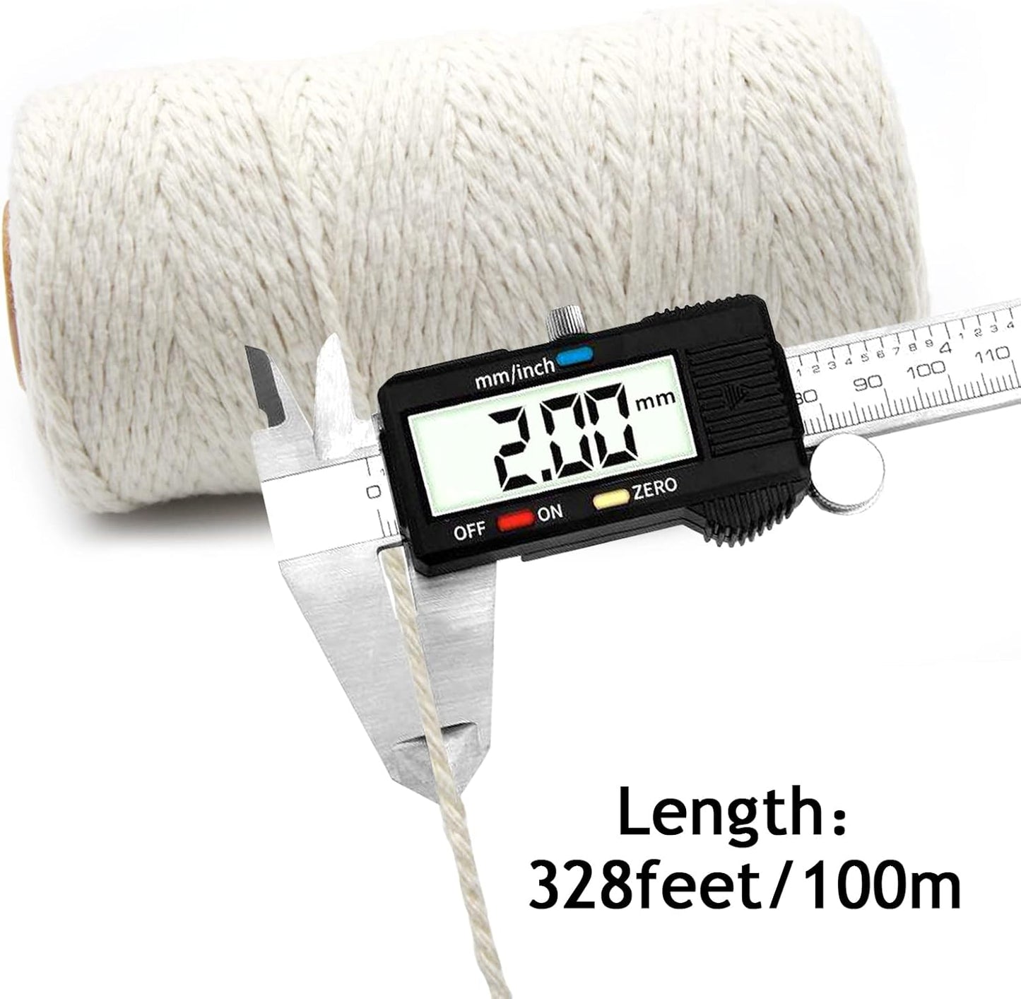 Anvin 984 Feet Cotton Twine Natural Jute Twine Packing Twines Bakers Twine Beige Twine Wrapping Butchers Baking Arts and Crafts Gardening(Pack of 3, 10 Ply 2mm Thick)-VerdiqueGarden