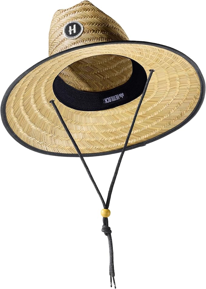 Straw Hat for Men & Women | Lifeguard Hat, Beach Hat & Sun Hat | UPF 50+ Wide Brim for Sun Protection | One Size | Hemlock-VerdiqueGarden