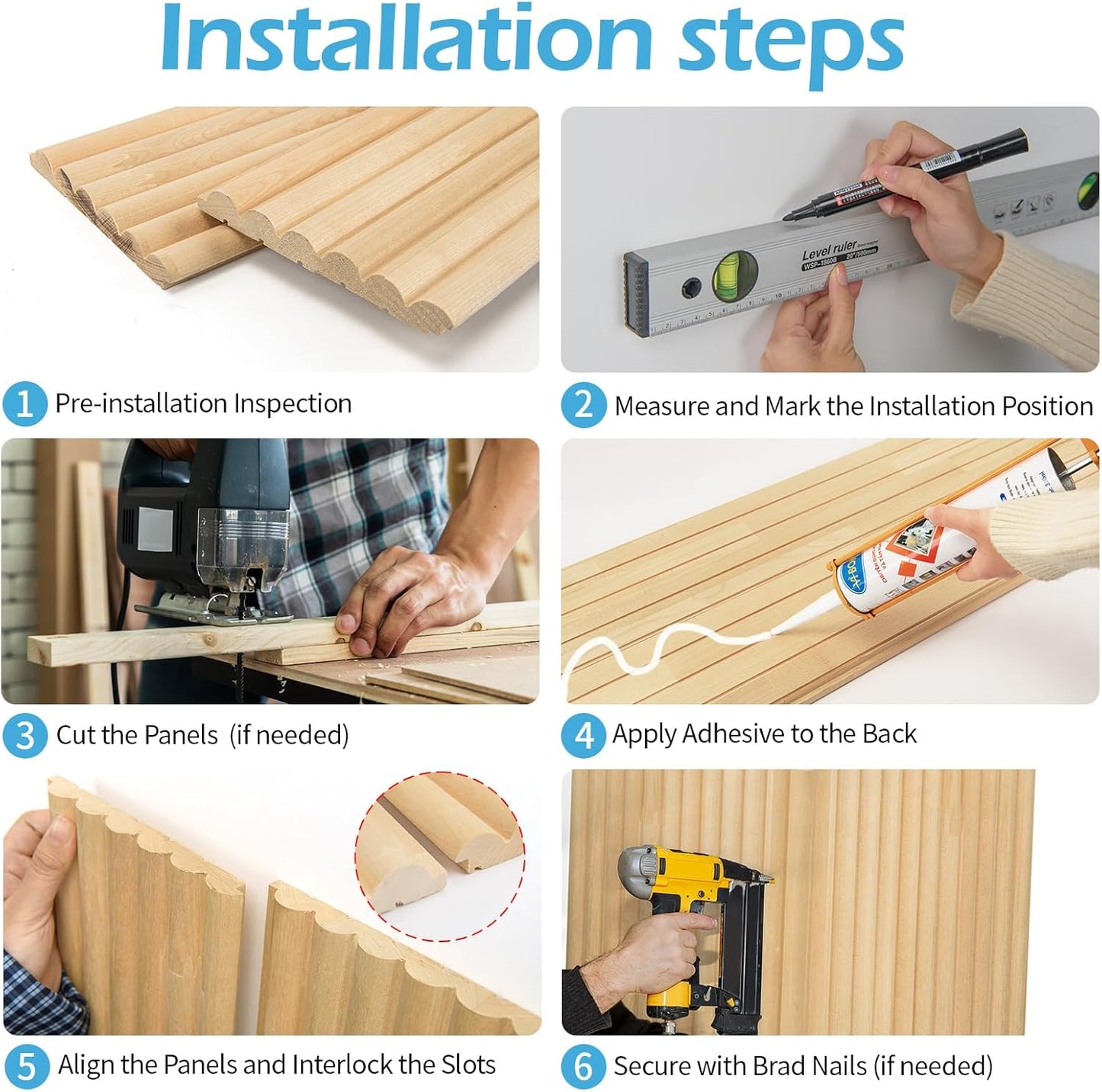 Art3d 4 Pc 96"x5.7" Wood Slat Wall Panel for Interior, Ceiling and Decoration, Semi-Cylinder Design, 15.2 SqFt-VerdiqueGarden