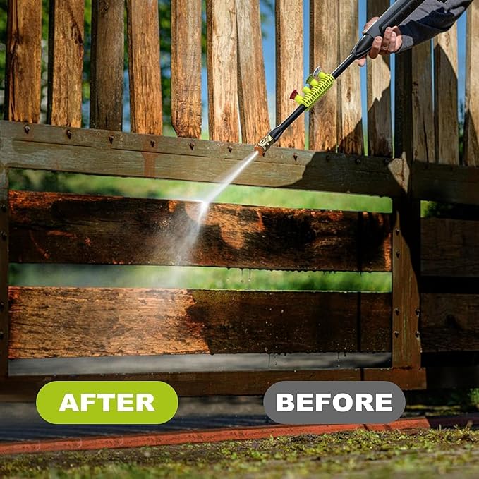 Pressure Washer, 5000PSI Max 3.6GPM with Foam Cannon 35FT Power Cord 4 Nozzles for Cars, Green-VerdiqueGarden