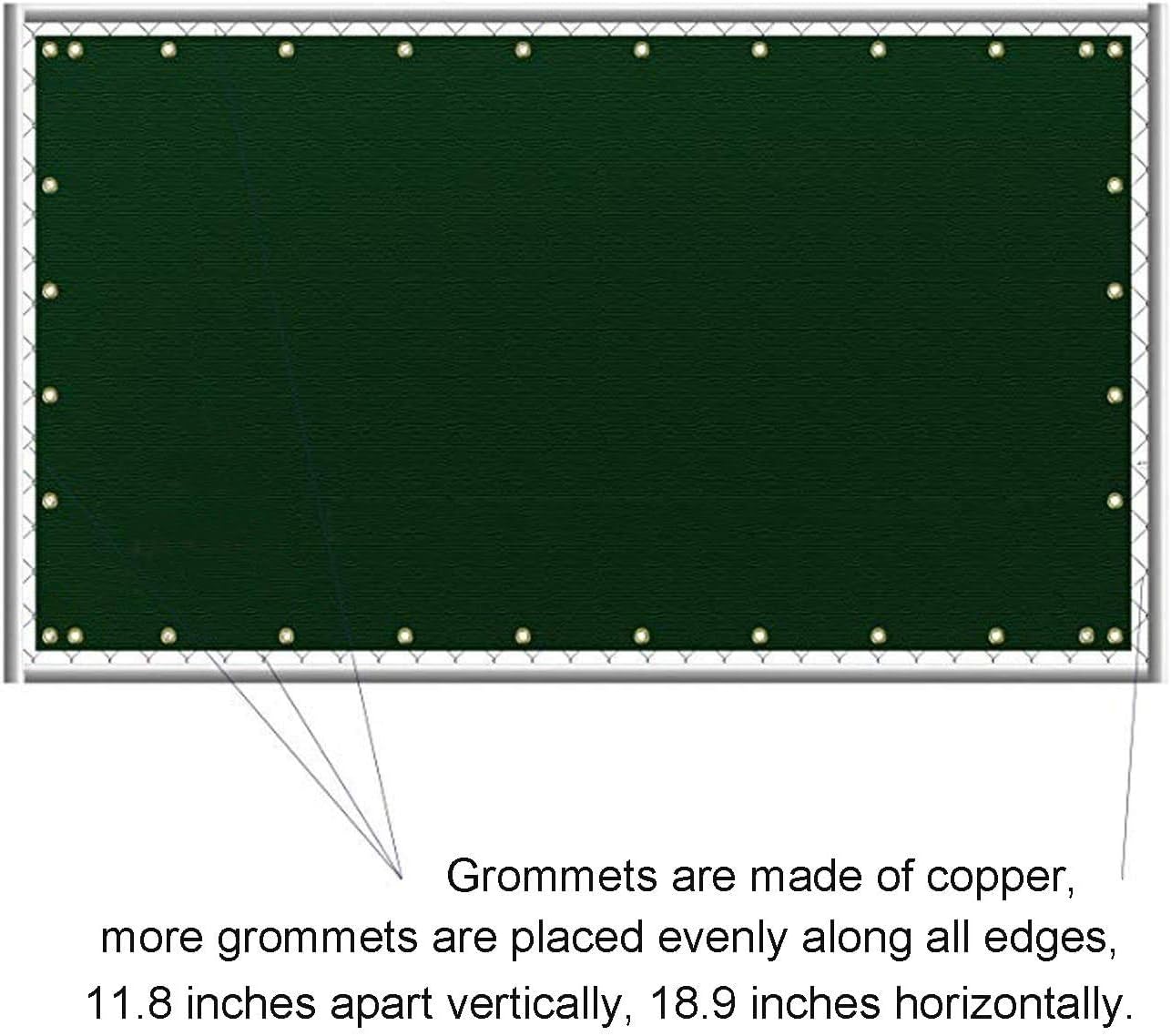 Sunnyglade 5 feet x 50 feet Privacy Screen Fence Heavy Duty Fencing Mesh Shade Net Cover for Wall Garden Yard Backyard (5 ft X 50 ft, Green)-VerdiqueGarden