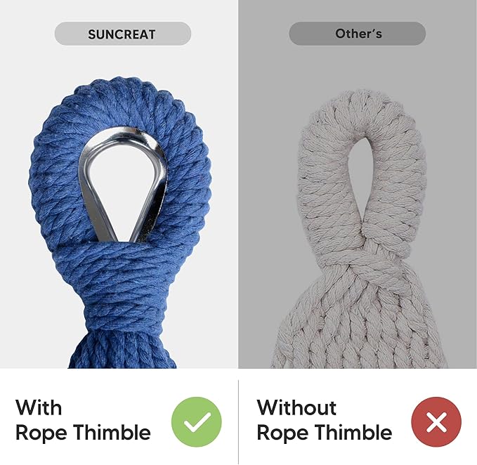 SUNCREAT Hammocks for Outside, Portable Camping Tree Hammock, Hammock Replacement for Stand, Navy-VerdiqueGarden