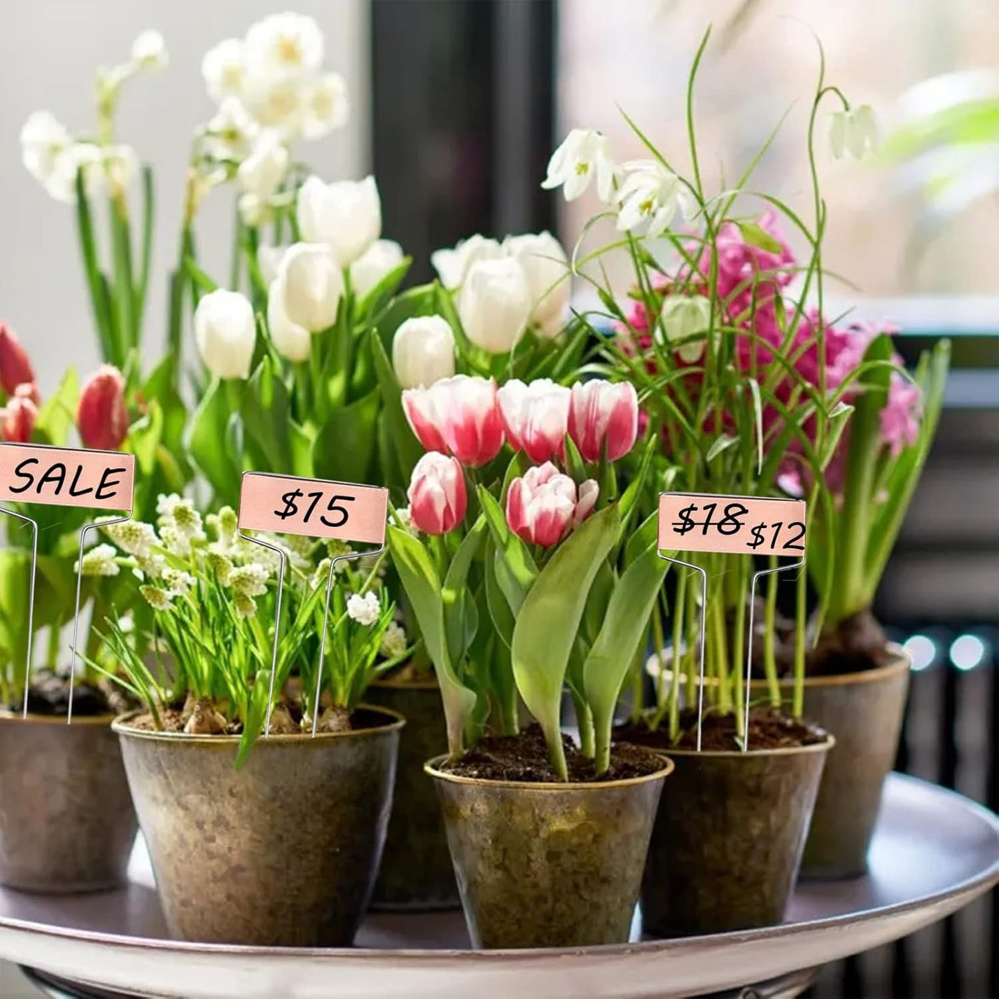 30pcs Plant Labels Copper Plant Markers for Outdoor Plants 6inch Plant Labels for Seedlings Outdoor Garden Waterproof Plant Tags and Labels for Flower Vegetable Herbs Greenhouse (6 in, Copper)-VerdiqueGarden