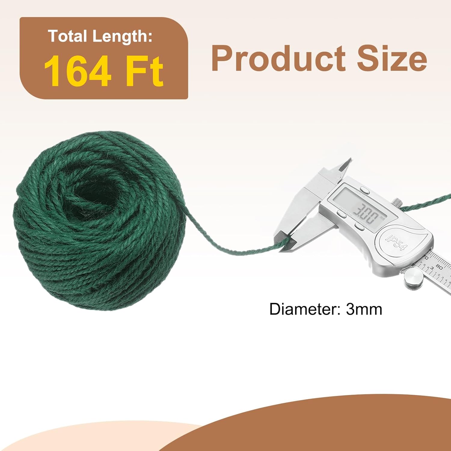 uxcell 164 Feet Natural Jute Twine String,3mm Thin Garden Twine Rope Colored Plant String Cord for DIY Art Crafts Gift Wrapping Decoration Packing Gardening Plant Hanger,Dark Green-VerdiqueGarden