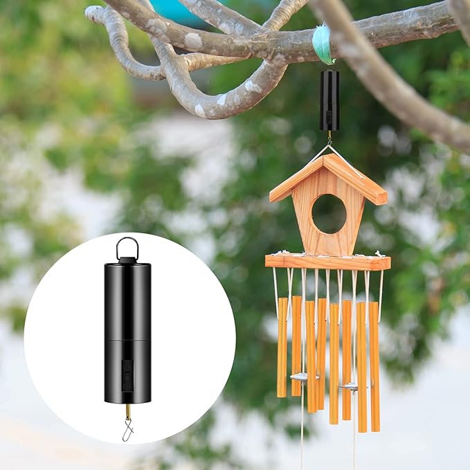 3 Pieces Hanging Black Rotating Motor Wind Spinner Mobile Battery Operated Motor Multi-Purposes Rotatable Hook for Garden Decoration Accessory Supplies-VerdiqueGarden