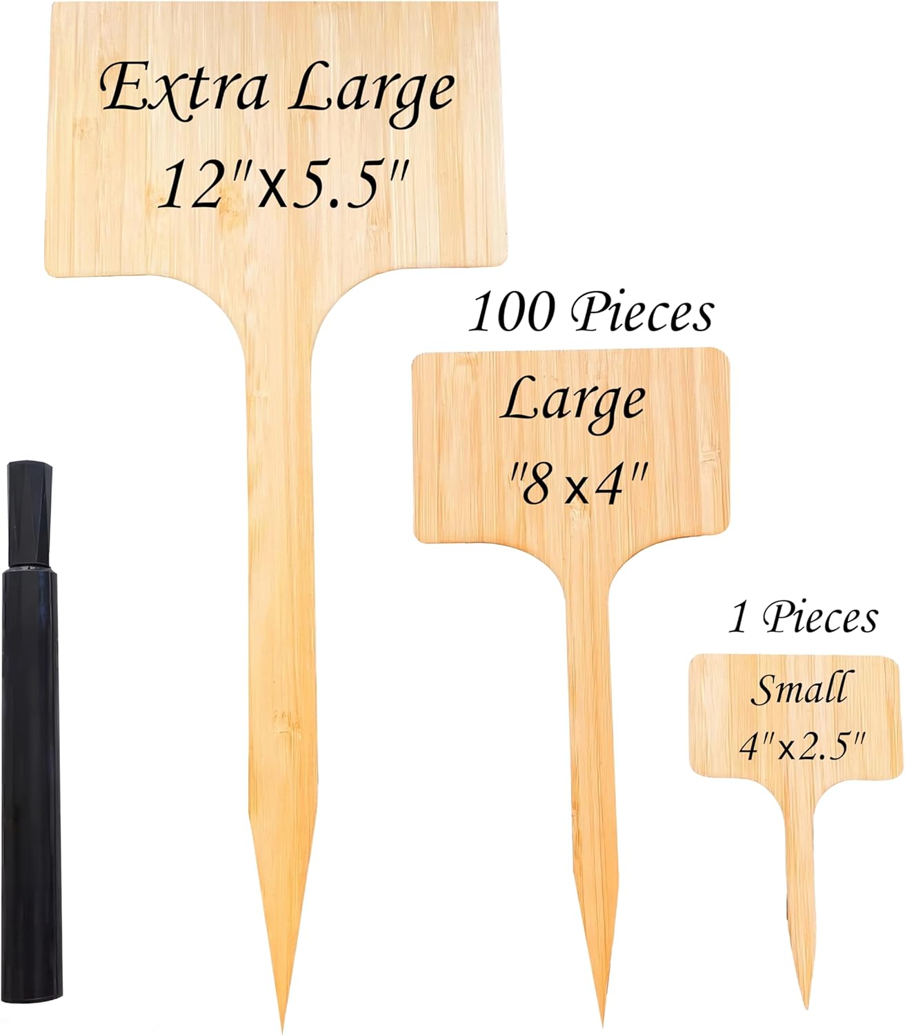 100 Pcs Large 8" Tall Garden Label Plant Signs Eco-Friendly Compostable to Easily Identify Plants, Seeds, Bulbs, Flowers, Vegetables-VerdiqueGarden