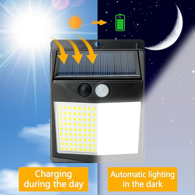 Solar Lights Outdoor 238 LED, 270° Wide Angle Motion Sensor Lights with 3 Modes, IP65 Waterproof Solar Powered Wall Lights for Yard Garden, Patio, Driveway(2 Pack)-VerdiqueGarden