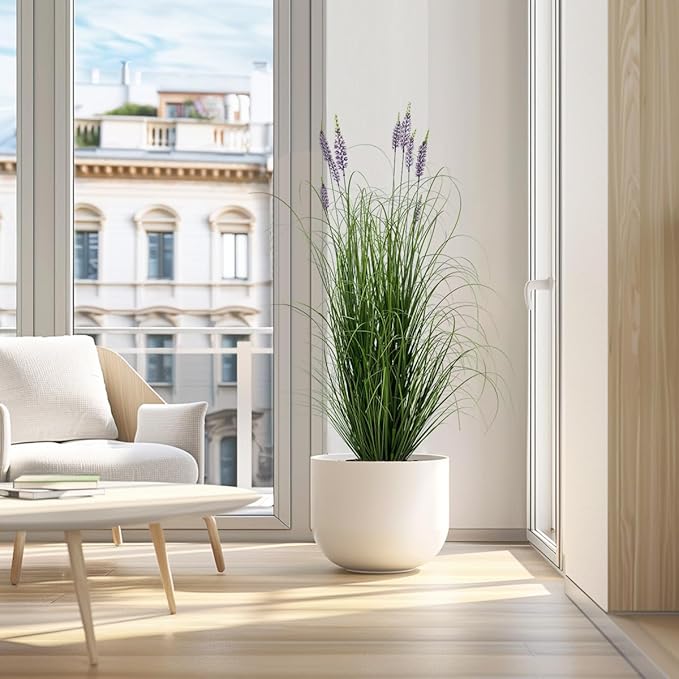 Artificial Plant 5ft(2pack) Tall Artificial Lavender Plant,Faux Plants Indoor Home Decorative Artificial Plants & Flowers in Pot Fake Plant, House Plant Indoor-VerdiqueGarden