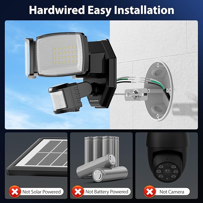 Onforu 32W 2 Head Motion Sensor Outdoor Lights, 3200LM 6500K LED Security Light, Dusk to Dawn, Motion Detector Light for Outside, IP65 Waterproof Flood Lights for Garage, Yard(Black)-VerdiqueGarden