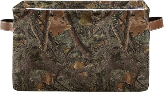 Camouflage Rectangular Storage Basket Organizer Bin Shelf Baskets For Clothes Gifts For Home Office Dorm-VerdiqueGarden