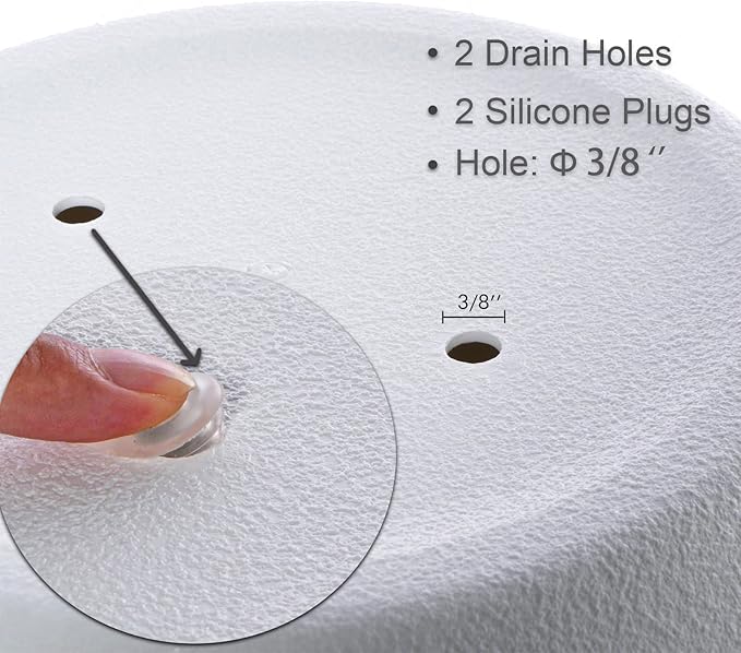 12 Inch 2 Pack Large Hanging Planters for Indoor Outdoor Plants, Plastic Hanging Basket Pots for House Plants Flowers, White-VerdiqueGarden