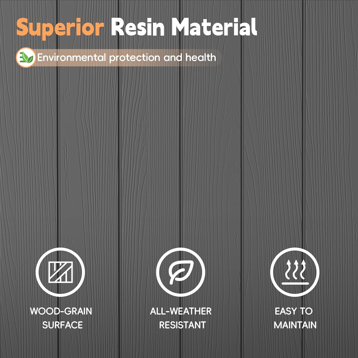 Outdoor Storage Box, 31 Gallon Waterproof Resin Deck Box, Storage Bin for Package Delivery, Patio Furniture Cushion, Garden Tools, Pool Accessories, Weatherproof and UV Resistant, Black-VerdiqueGarden