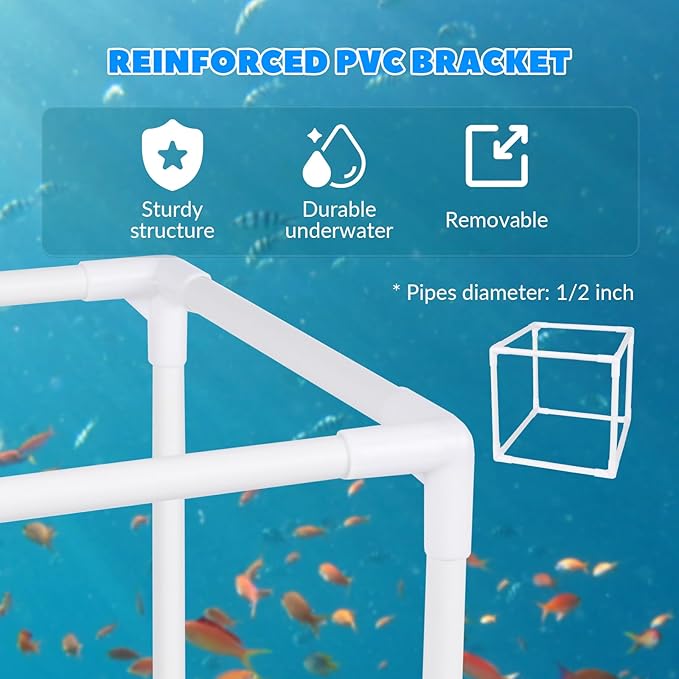 Pond Filter Box, Anti-Clogging Pond Filters for Outdoor Ponds Nylon Media Mesh Water Pump Cover Barrier Bag with Drawstring, Pond Pump Filter Bag (10 Inch)-VerdiqueGarden