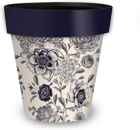 Briarwood Lane Woodcut Floral Medium Planter-VerdiqueGarden