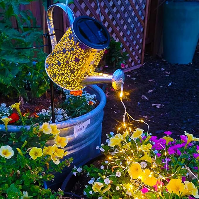 VOOKRY Solar Watering Can Lights, 2 Pack Large Hanging Solar Lights Outdoor Waterproof Garden Decor Outside for Patio Yard Porch Lawn Landscape Gardening Gifts for Mom Women Grandma Birthday-VerdiqueGarden