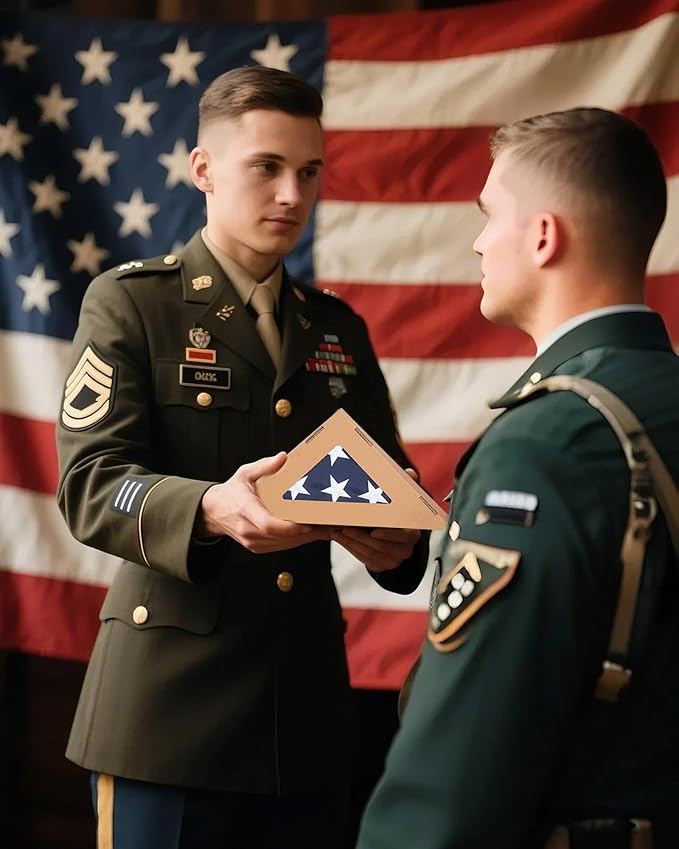 Homissor Folded 3x5 American Flag 420D Nylon Heavy Duty Outdoor Triangle Box Package USA US Flags Embroidered Stars Long Lasting for All Weather High Winds-VerdiqueGarden