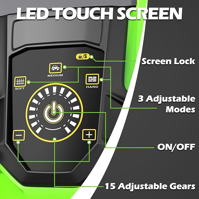 Pressure Washer, 5000PSI 3.2GPM Adjustable Touch Screen with 55FT Total Length 4 Nozzles for Driveways Cars-VerdiqueGarden