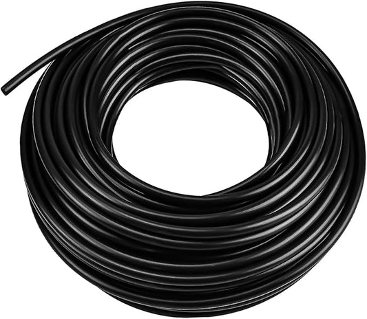 1/4 PE Drip Irrigation Tubing, 100FT Drip Irrigation Hose, Push-To-Connect Compatible- Misting Tubing or Blank Distribution Tubing for DIY Garden Irrigation Hydroponics System-VerdiqueGarden