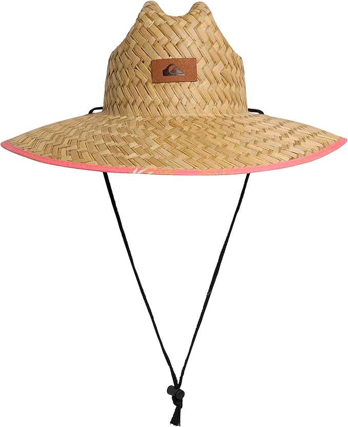 Quiksilver Men's Wide Brim Outdoor Lifeguard Straw Sun Hat-VerdiqueGarden