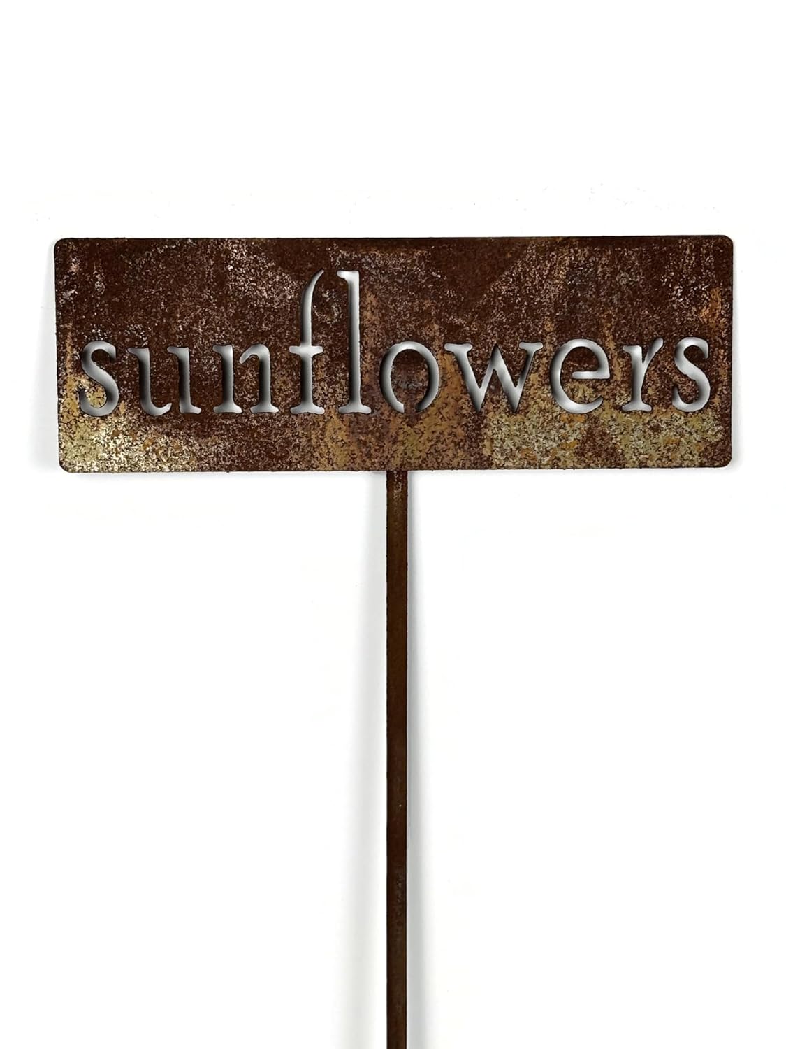 Classic Metal Garden Markers 19 Inches Tall (sunflowers, Naturally Rusted)-VerdiqueGarden