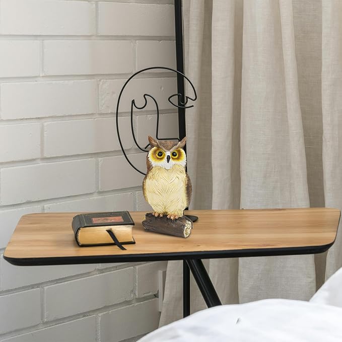 Outdoor Resin Owl Garden Statues, Figurine Sculpture-Owl Perched on Branch, Owl Decoration for Porch, Patio, Lawn, Yard, Whimsical Owl Table Bookshelf Ornament Accessories, Garden-VerdiqueGarden