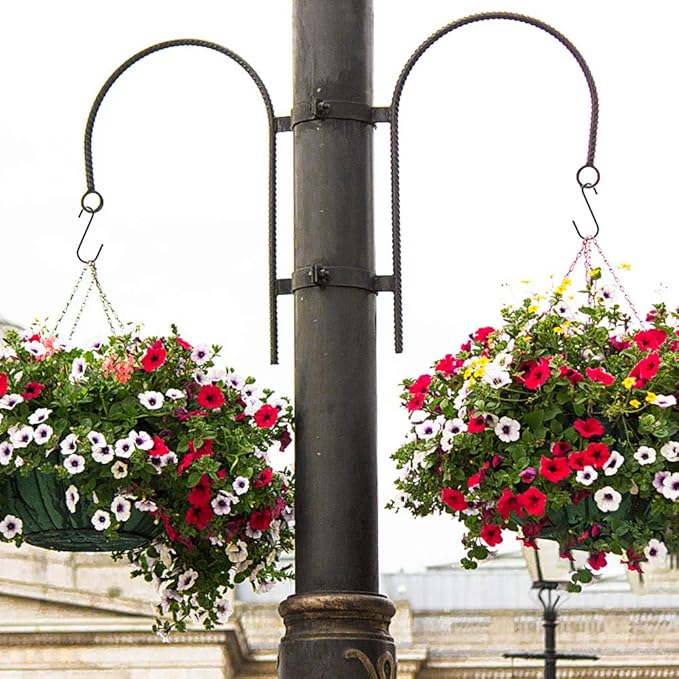 Vindar 3 Pack 6 Inches Bird Feeder Hook Heavy Duty Big S Hooks Hangers for Kitchen, Office, Wind Chimes, Lanterns, Gardening Tools, Hummingbirds Feeders, Bird House, Lanterns-VerdiqueGarden