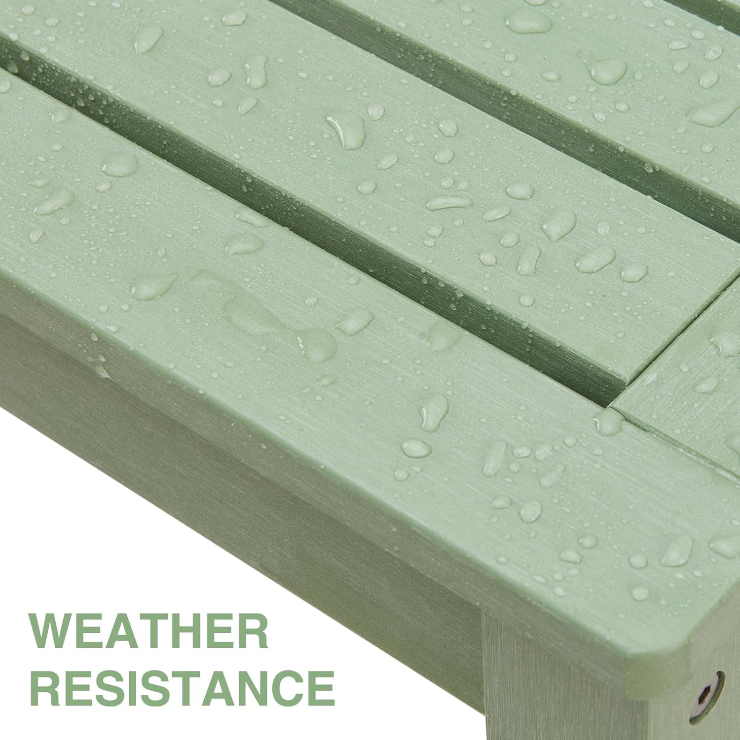 Psilvam 2-Person Outdoor Poly Lumber Patio Backless Bench, Fade-Resistant & Odor-Free Poly Lumber Patio Furniture, Weatherproof, Suitable for Garden, Porch and Park, 700 Lbs Support (2pcs, Green)-VerdiqueGarden