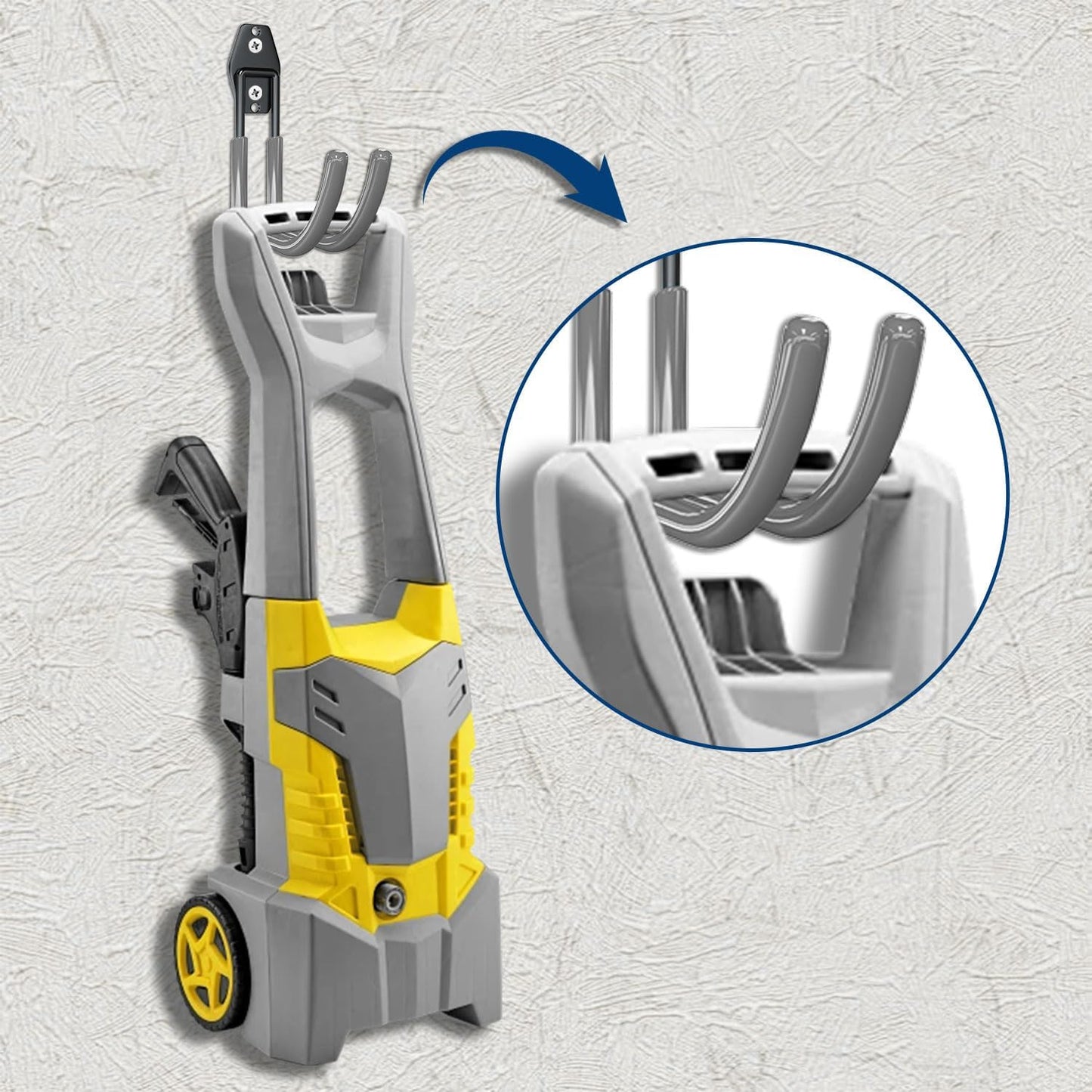 3-H Large Garden Hose Holder Wall Mount 4 Pack,Solid Steel Hose Hanger,Water Hose Holders for Outside,Perfect for Hanging Outdoor Air Hose,Ropes,Pipes,Garden Tools,Ladders,Bikes,Bulk Items(Gray)-VerdiqueGarden