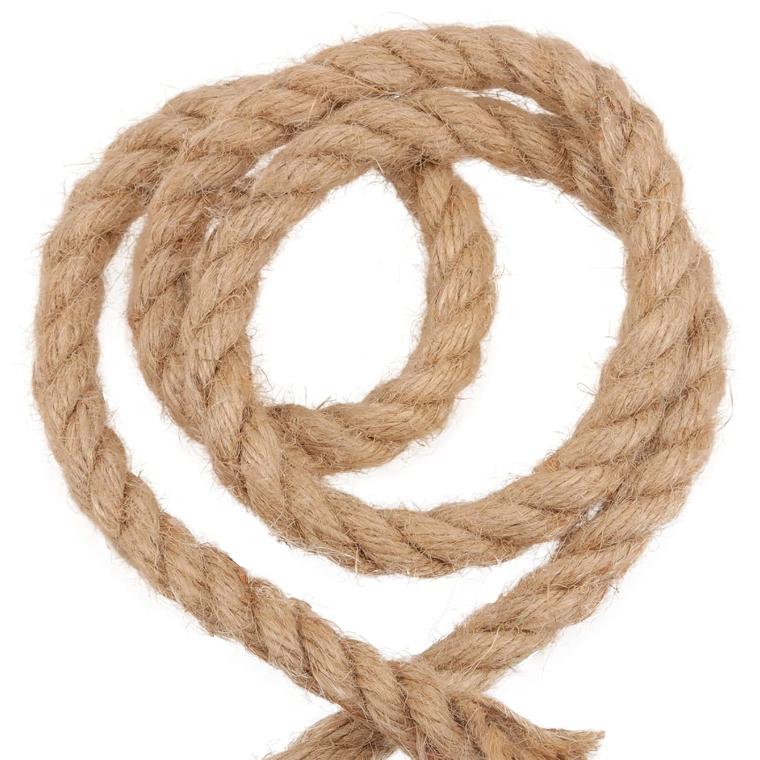 100 Feet 1/2 Inch Thick Natural Jute Rope, 12mm x 30m Strong Hemp Rope, Thick Twine Rope for Gardening-VerdiqueGarden