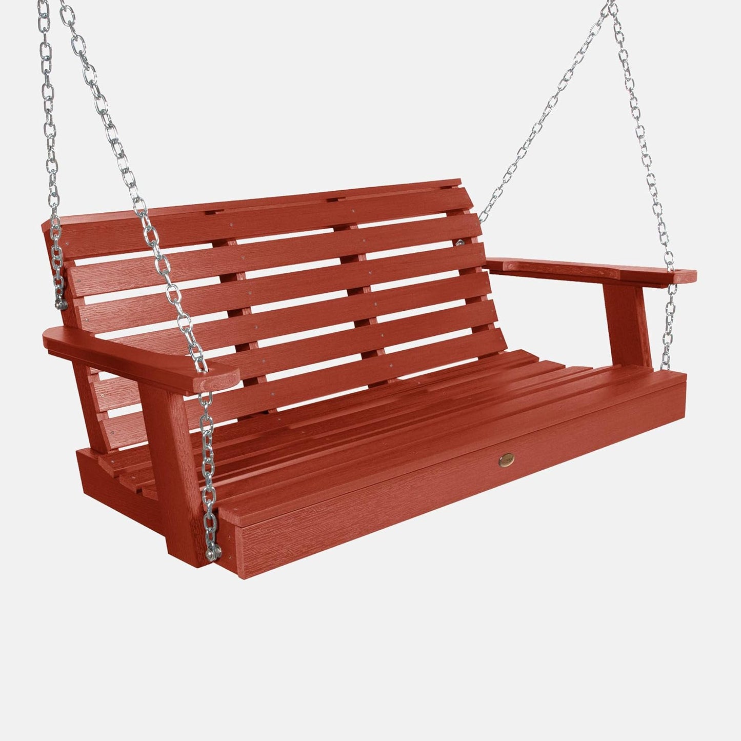highwood Weatherly Porch Swing, 4 Feet, Rustic Red-VerdiqueGarden