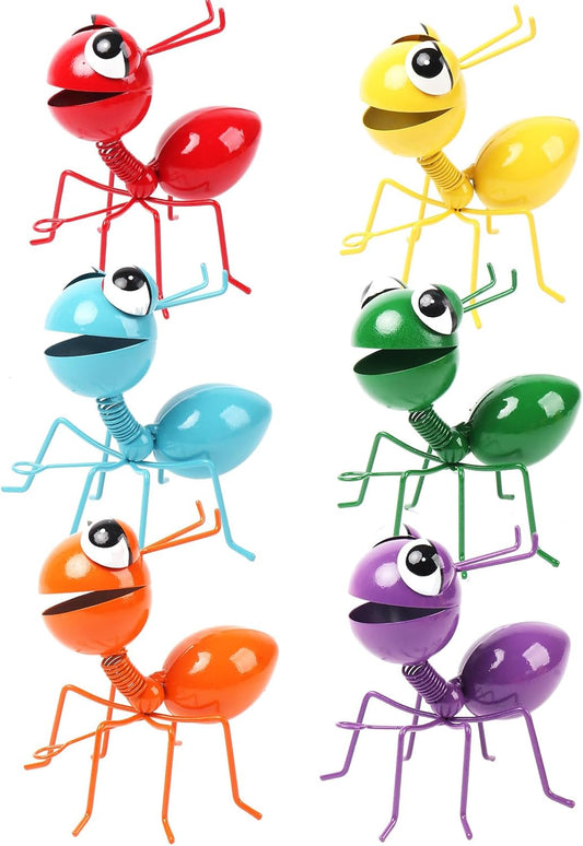 Metal Yard Art Garden Decor for Outside Cute Ants Yard Decorations Outdoor Lawn Ornaments Backyard Gifts for Mom - Set of 6-VerdiqueGarden