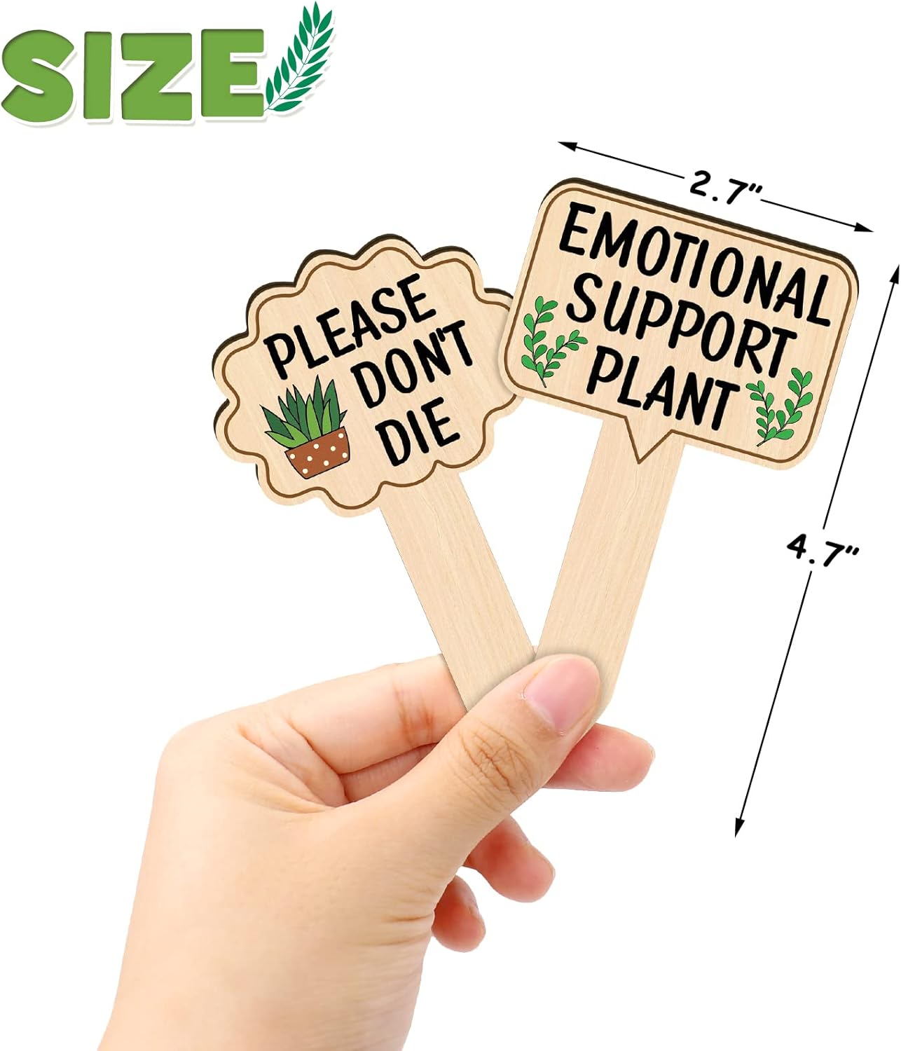 Huray Rayho Funny Wooden Plant Markers for Succulent Flowers Greenery Plants Tags 15-Pack Waterproof Wood Plant Labels Outdoor Indoor Patio Supplies Garden Stakes for Potted Plant Novelty Gifts-VerdiqueGarden