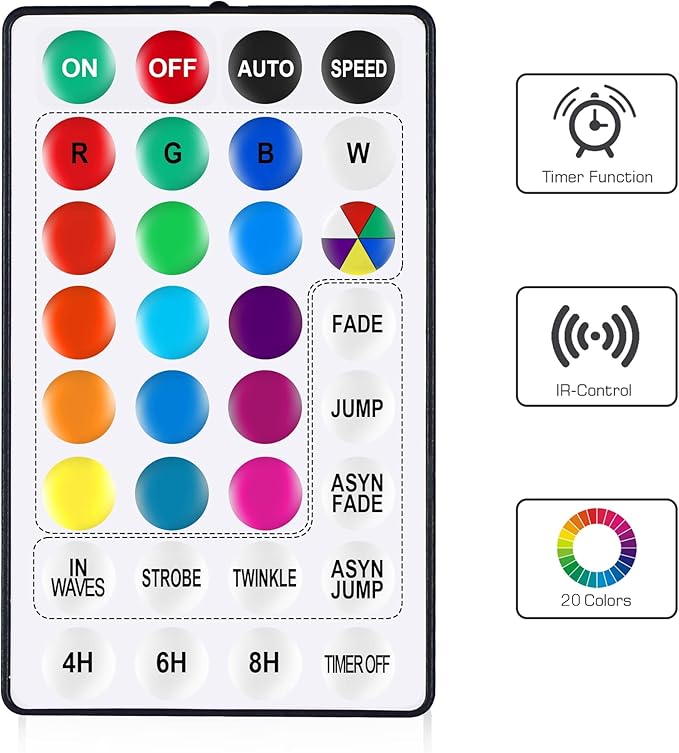 weillsnow Color Changing Christmas Lights, 66ft 200 LED RGB String Lights with Remote & Timer, Fairy Lights for Indoor Outdoor Xmas Tree Party Wedding Christmas Decorations-VerdiqueGarden