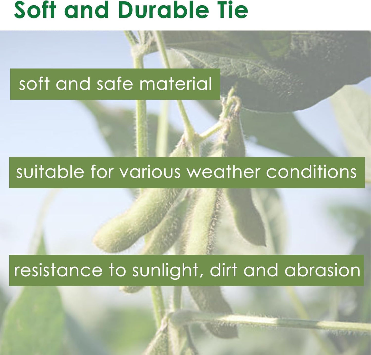 Soft Plant Tie Garden Plant Twist Tie TPR Plant Supply, for Supporting and Fixing Garden Planting Branches Vines, Stems, for Garden, Office, Home Organizing (164ft /3.5mm Diameter, Green)-VerdiqueGarden