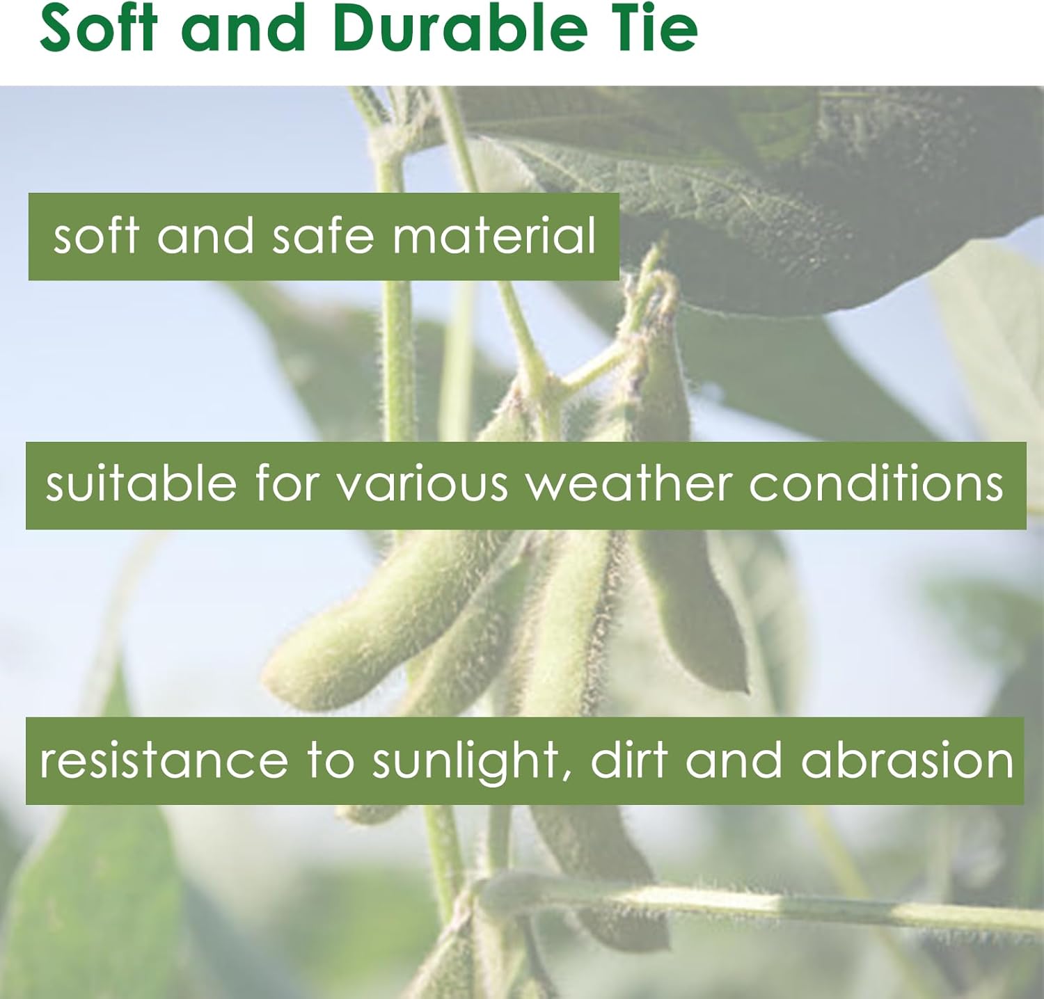 Soft Plant Tie Garden Plant Twist Tie TPR Plant Supply, for Supporting and Fixing Garden Planting Branches Vines, Stems, for Garden, Office, Home Organizing (164ft /3.5mm Diameter, Green)-VerdiqueGarden