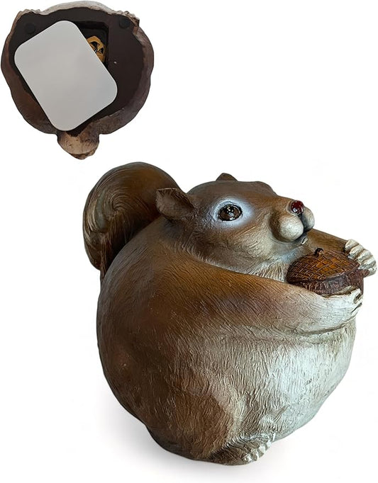 Stocky Squirrel Outdoor Hidden Key Hider and Decorative Patio, Lawn and Garden Statue-VerdiqueGarden