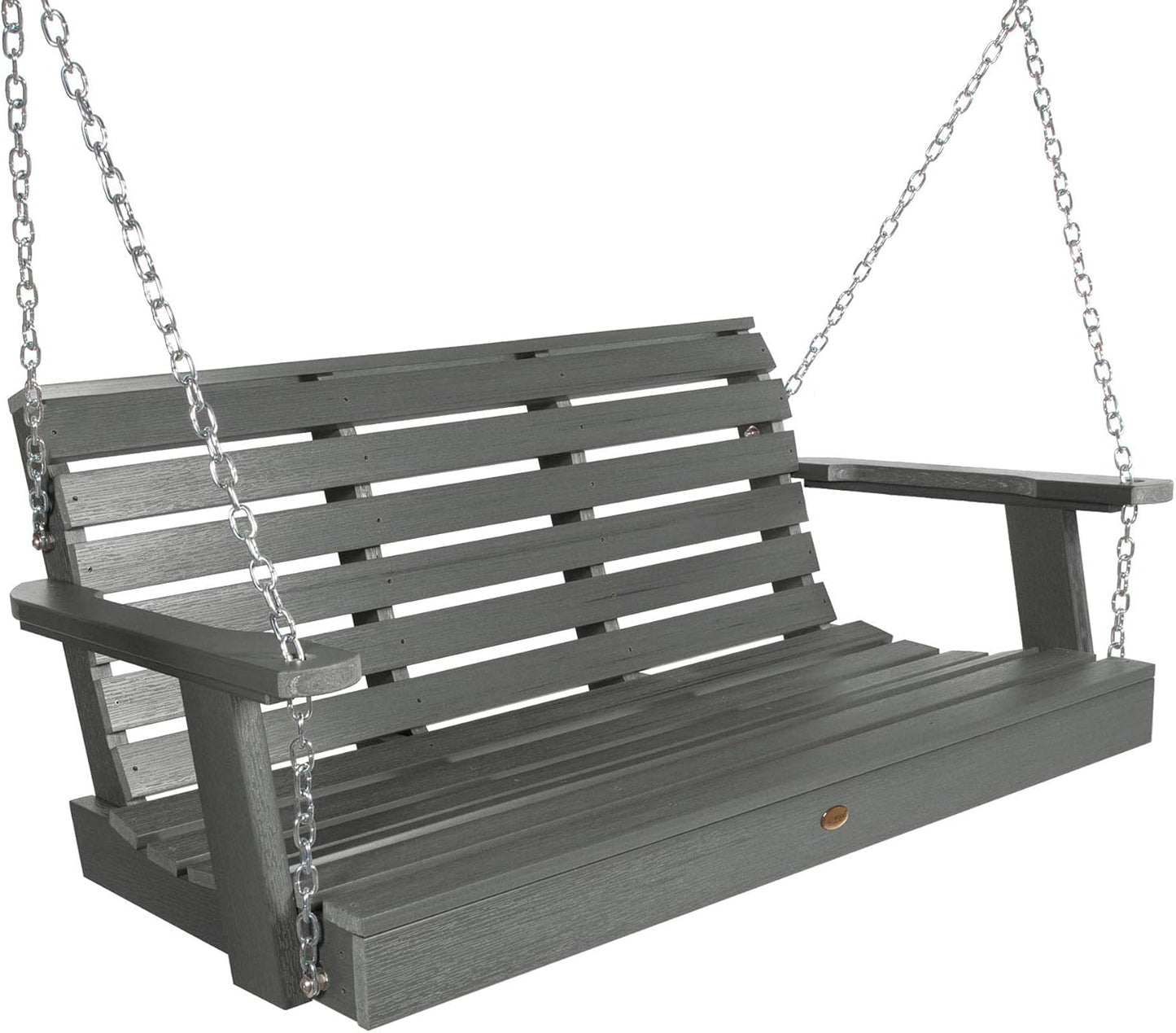 Highwood Weatherly Porch Swing, 4 Feet, Coastal Teak-VerdiqueGarden