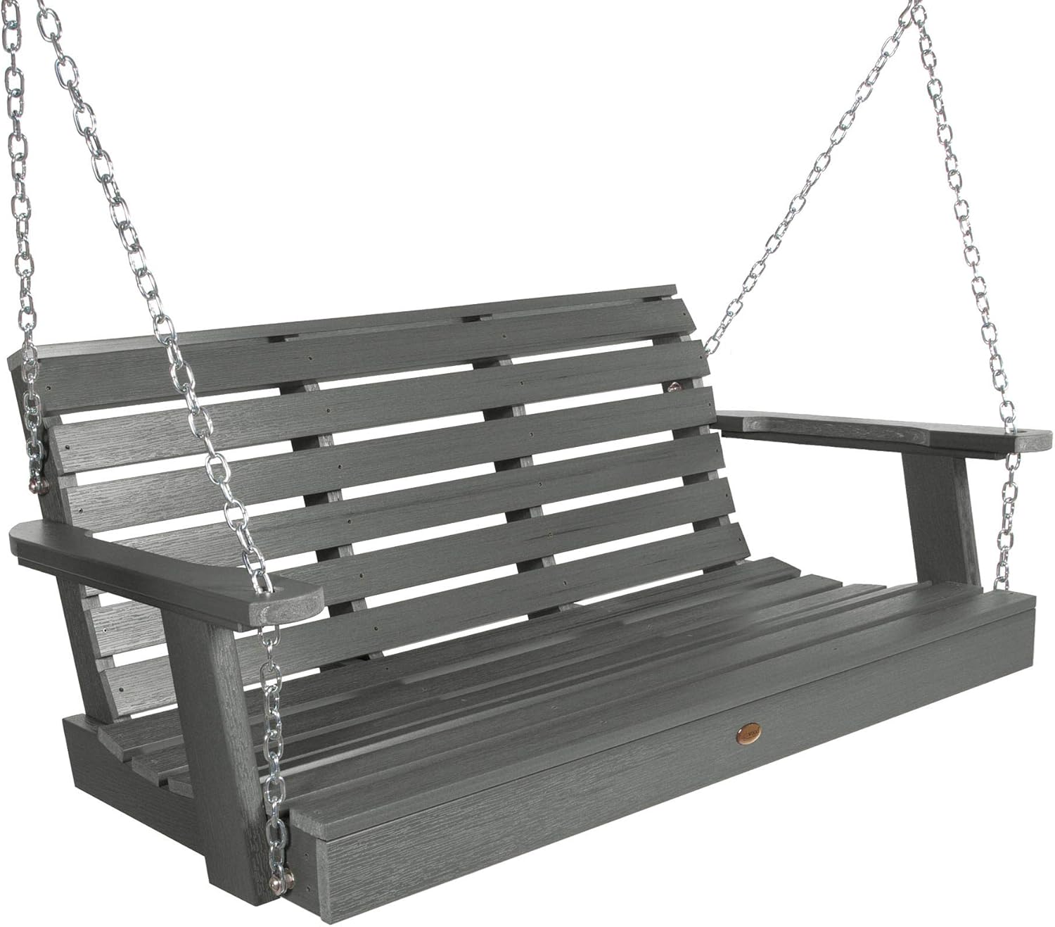 Highwood Weatherly Porch Swing, 4 Feet, Coastal Teak-VerdiqueGarden