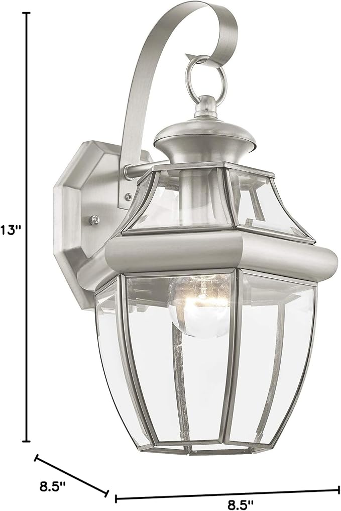 Livex Lighting 2151-03 Outdoor Lighting, 13" x 8.5" x 8.5", White-VerdiqueGarden