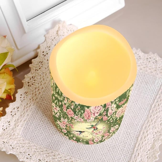 Ystardream Fortune Hummingbird Flameless Candles Battery Powered with Multicolor Timer Remote Control Everlasting Fake Candles for Party Garden Indoor Outdoor Coastal Decors-VerdiqueGarden
