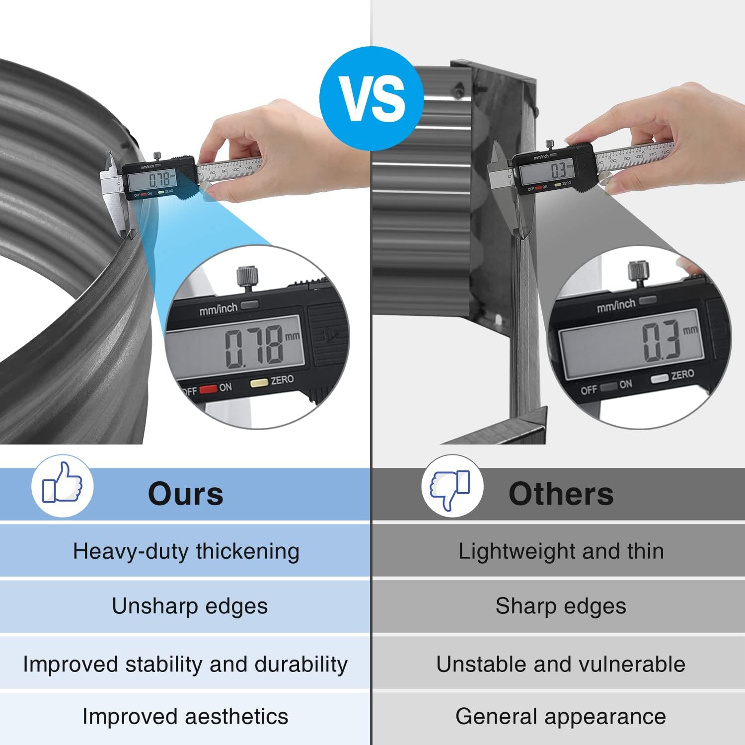 Land Guard Galvanized Raised Garden Bed Kit, Galvanized Planter Raised Garden Boxes Outdoor, Oval Large Metal Raised Garden Beds for Vegetables(Grey)4×2×1ft(1pcs)-VerdiqueGarden