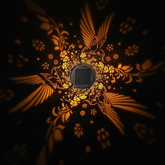 Hummingbird Outdoor Solar Lights for Yard, Hanging Solar Lanterns Outdoor Waterproof, Garden Decor Christmas Gifts for Mom Women Grandma, Hanging Decoration Outside for Yard, Patio, Porch, Lawn-VerdiqueGarden