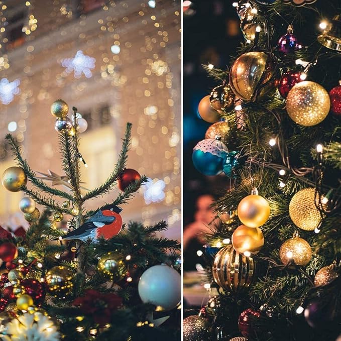 weillsnow 66 FT 200 LED Warm White Christmas Lights,Plug in Waterproof String Lights,8 Lighting Modes with Memory for Outdoor Indoor Garden Tree Christmas Party Decorations(Warm White)-VerdiqueGarden