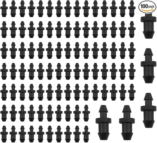 1/4 Inch Drip Irrigation Hole Plugs Drip Plug with Barbed End Closure for Home Garden Lawn Drip Irrigation System 100PCS-VerdiqueGarden