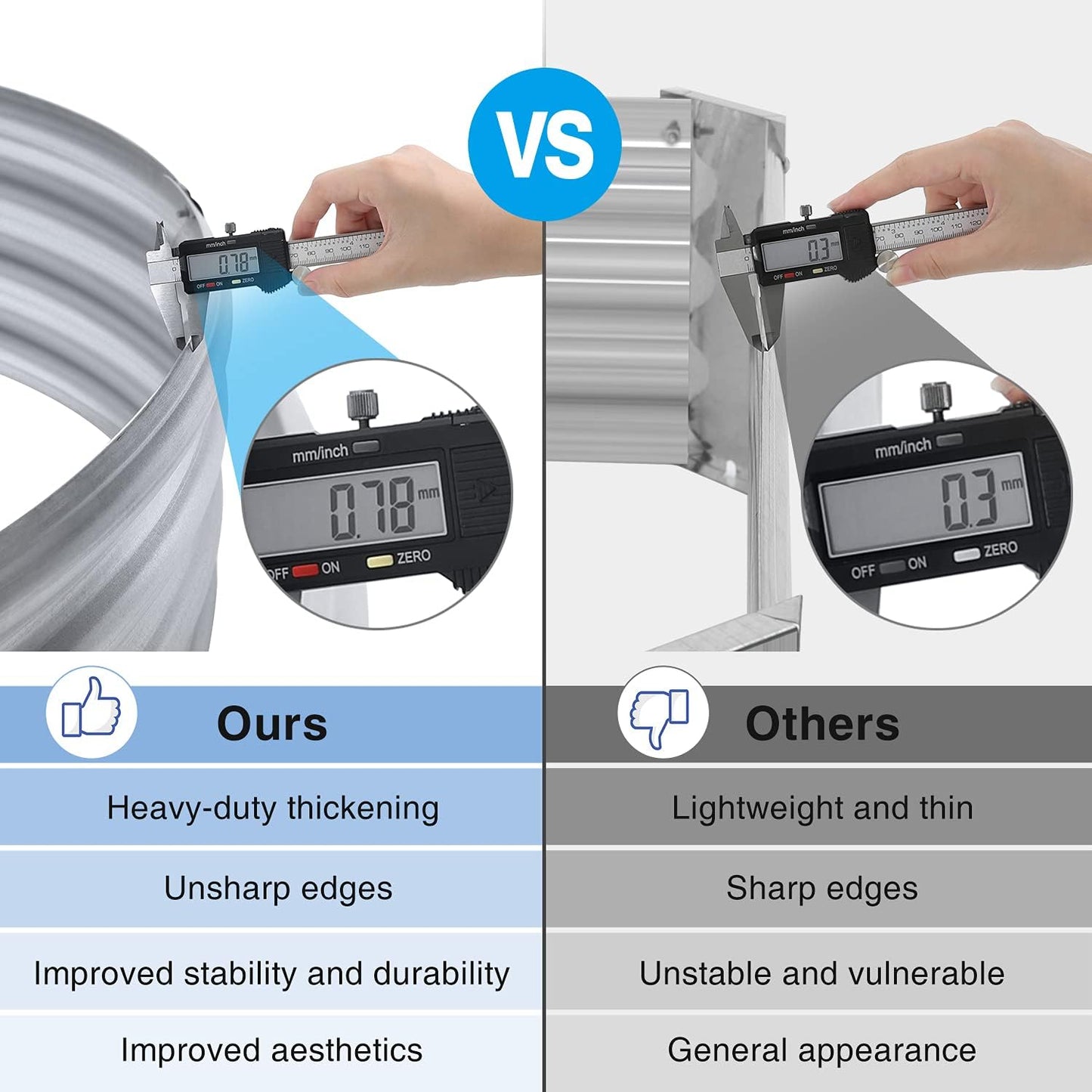Land Guard 6ft Metal Raised Garden Bed，2 Pcs Galvanized Planter Raised Beds for Vegetables…………-VerdiqueGarden