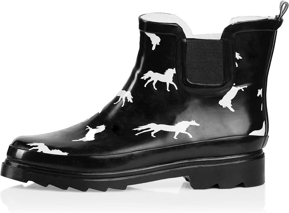 NORTY - Womens Ankle Rain Boots - Ladies Waterproof Winter Spring Garden Boot runs ½ size large-VerdiqueGarden