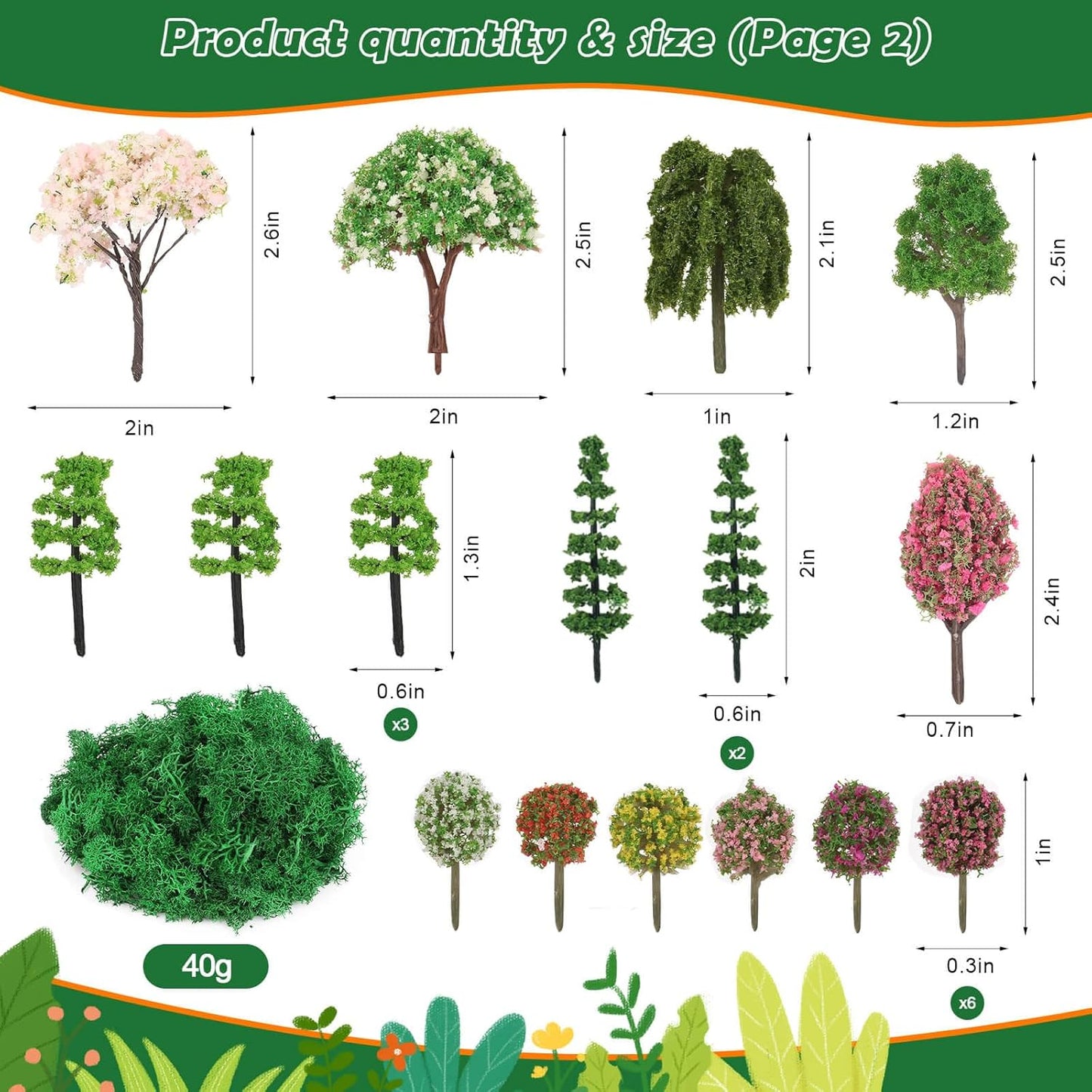 Thrilez 210 Pieces Miniature Fairy Garden Accessories, Including Resin Animals, Miniature Figurines, Micro Landscape Ornaments Kit, Fake Diorama Trees for Fairy Garden Decor-VerdiqueGarden