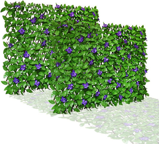 Expandable Fence Privacy Screen for Balcony Patio Outdoor,Decorative Faux Ivy Fencing Panel,Artificial Hedges (Single Sided Leaves)…-VerdiqueGarden