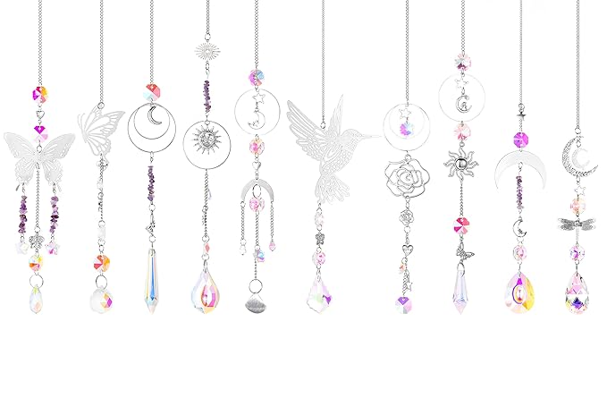 IcosaMro 420PCS Sun Catcher Arts and Crafts for Adults Crystal Suncatcher Crafts Kit for Adults Suncatchers DIY Making Supplies for Indoor Window Hanging, Outdoor Garden Decor Wedding Christmas-VerdiqueGarden